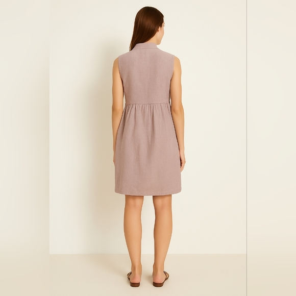 Terzo Millennio Made In Italy, Linen dress, Soft Blush, US Womens  Medium - Picture 9 of 9